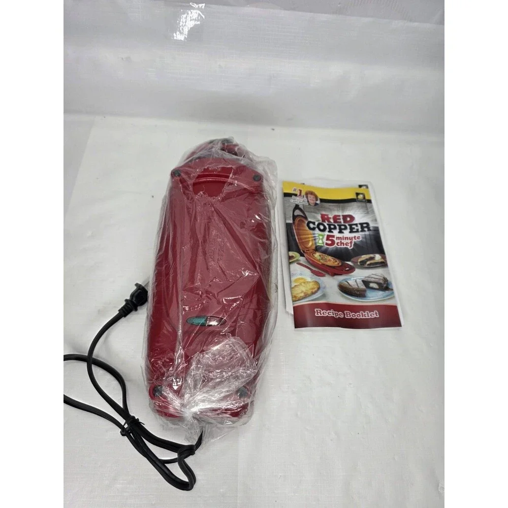 Copper Red 5 Minute Chef Electric Meal Maker Frying Pan NonStick As Seen On TV